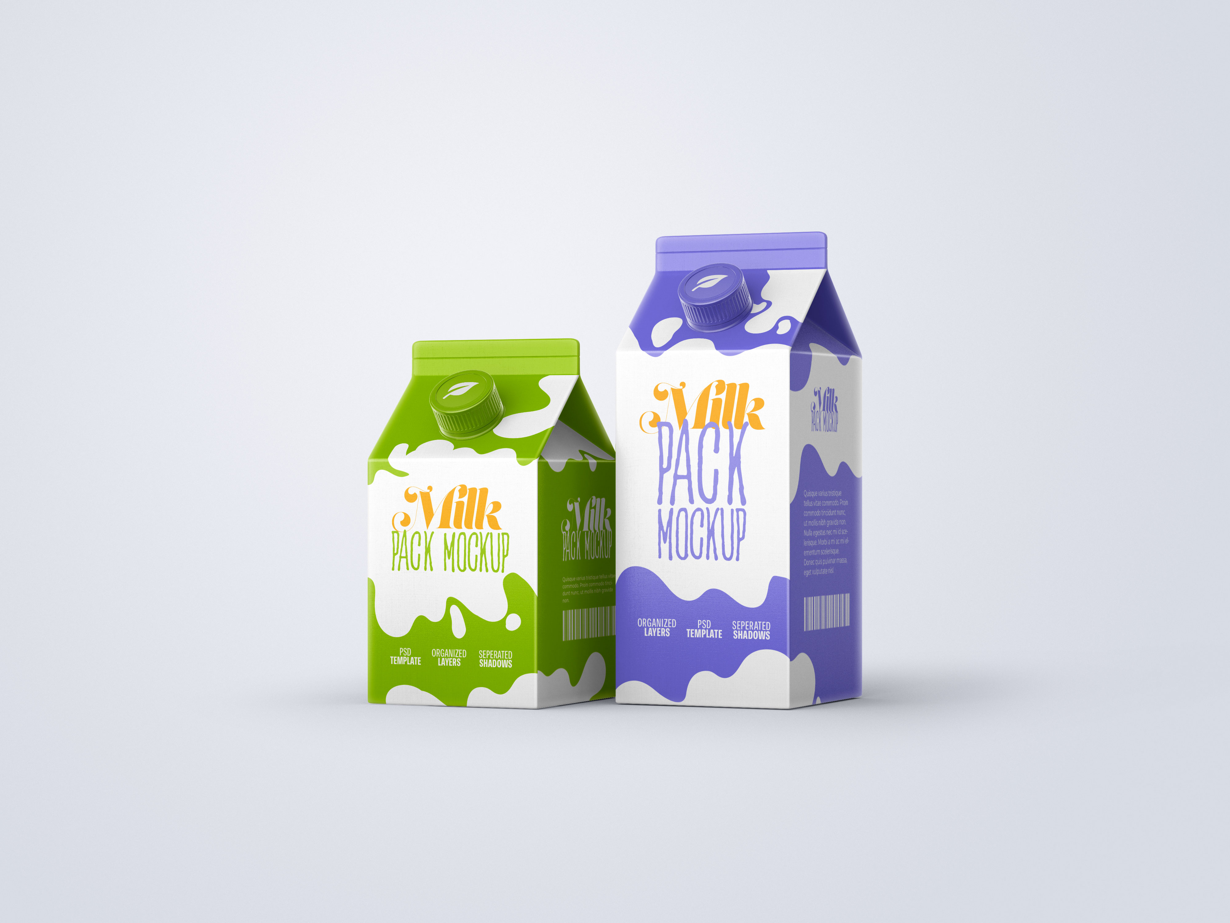 Milk Pack Mockup Promo | Fresh Dairy Packaging Advertisement