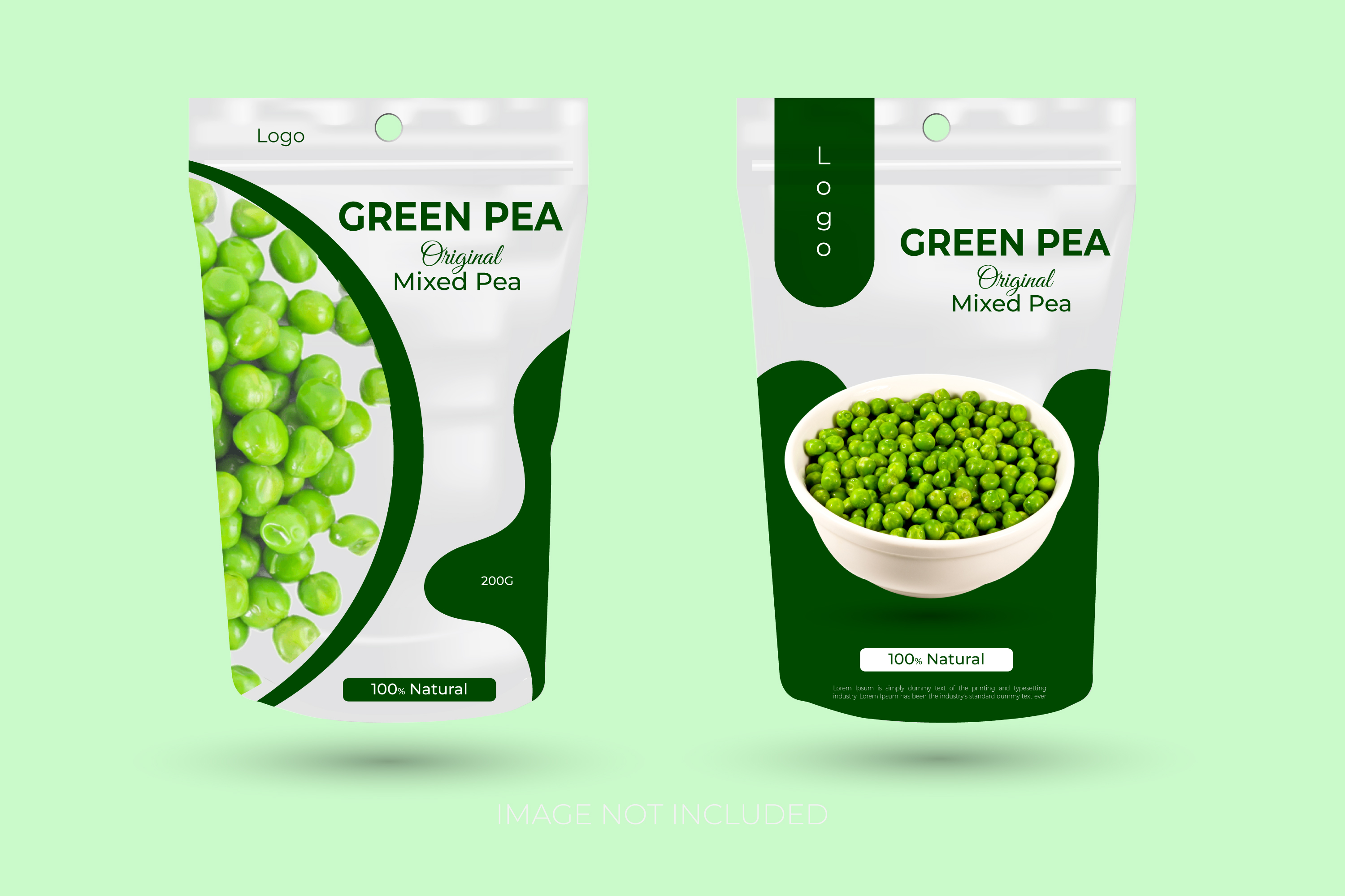 Green Pea Packaging Promo | Fresh Natural Vegetable Product Advertisement