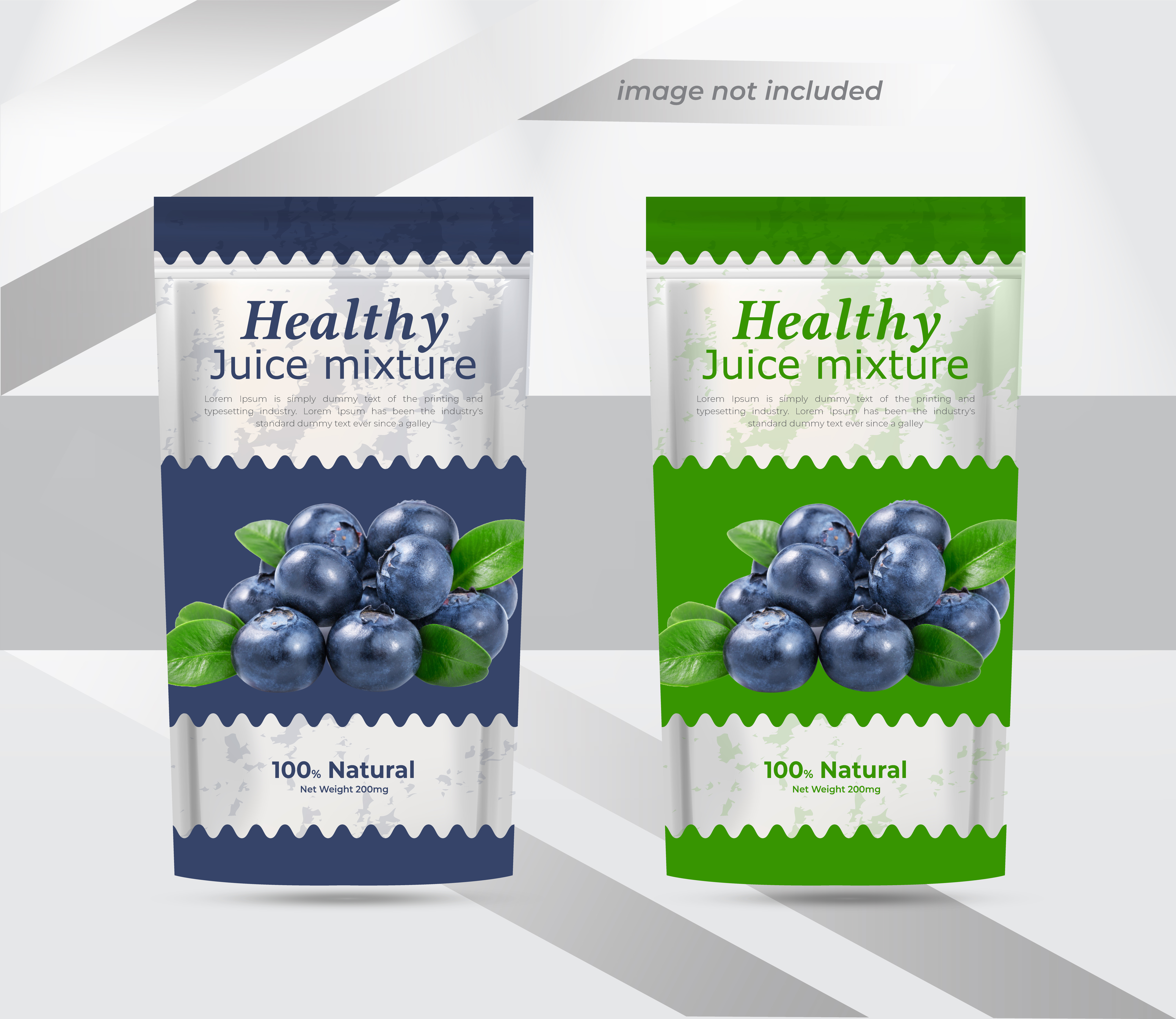 Healthy Blueberry Juice Mixture Packaging | Natural Fruit Product Promo