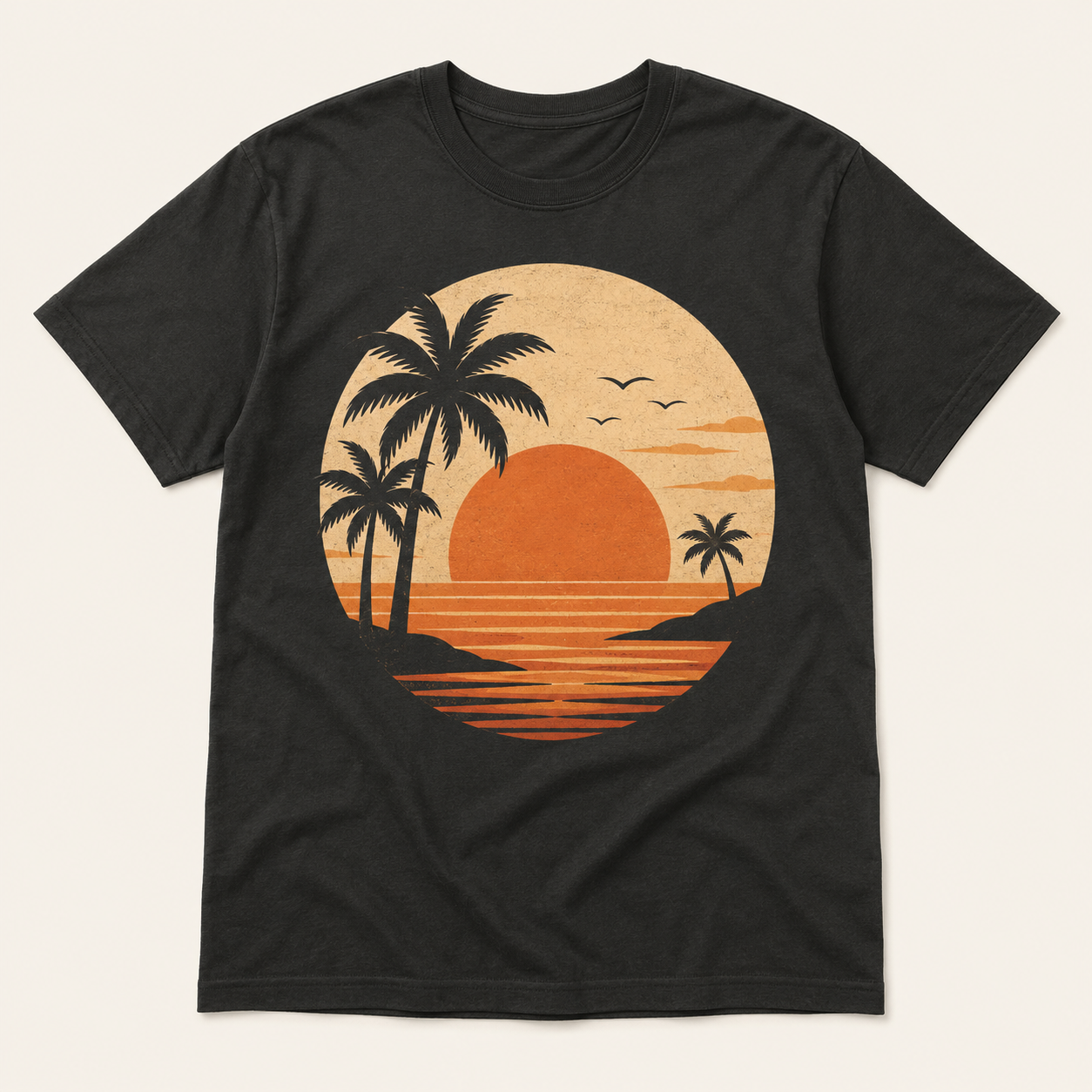 Retro Sunset Design T-Shirt